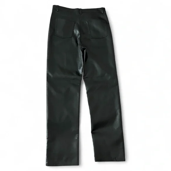 Aritzia Wilfred Melina Pant High Waisted Vegan Leather Black Trousers - Picture 3 of 4